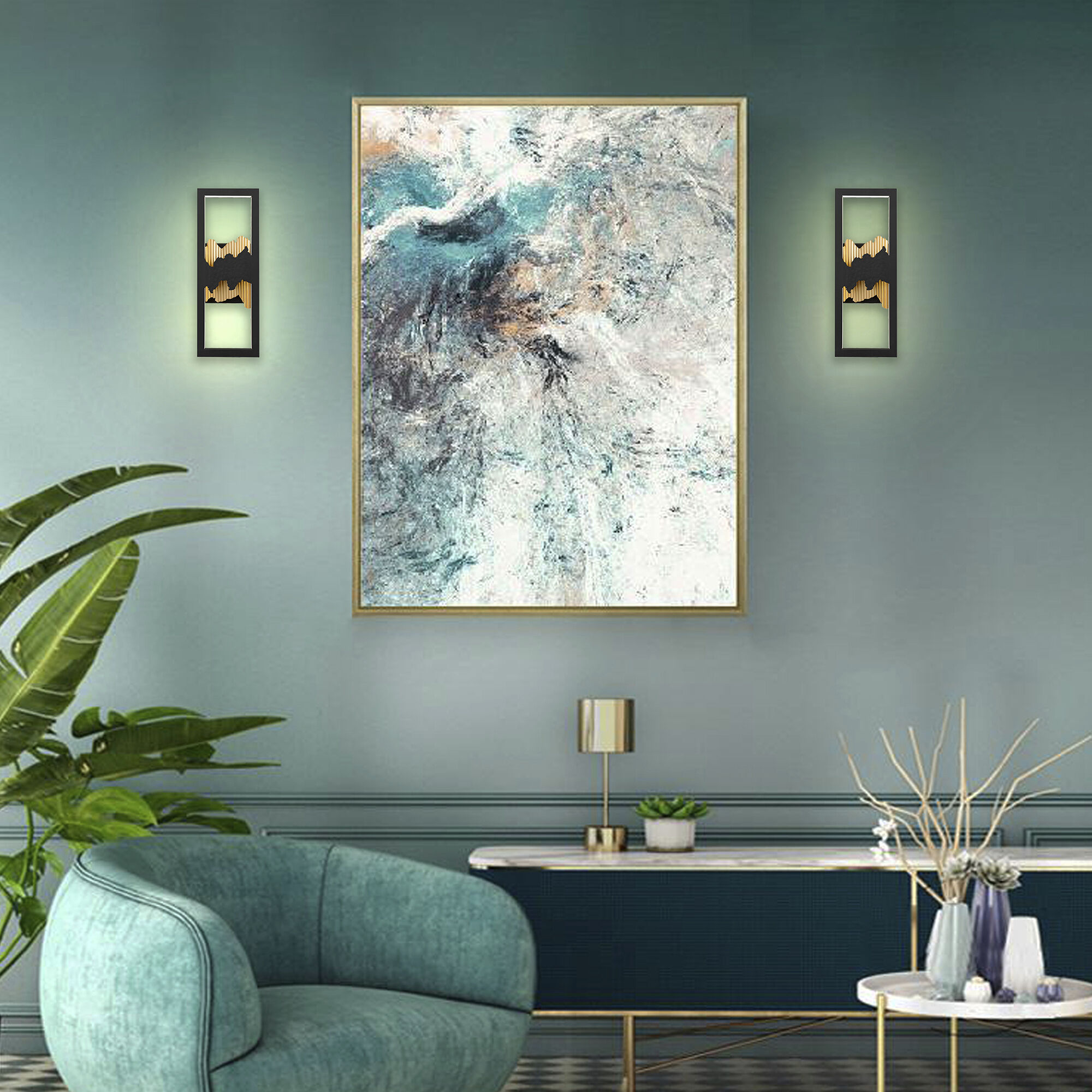 Sunrize LED 15 inch Sand Black Outdoor Wall Sconce